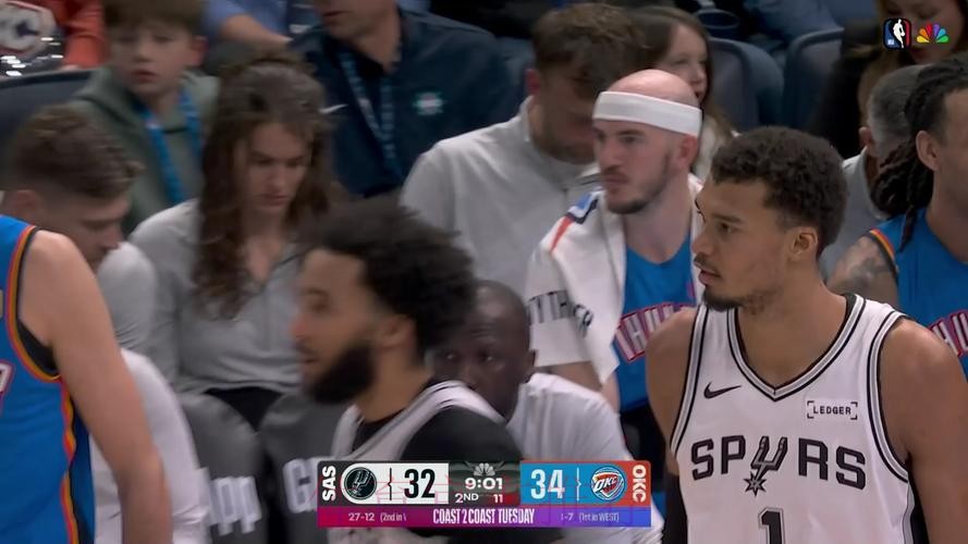 常规赛1月14日：马刺VS雷霆 文班亚马集锦